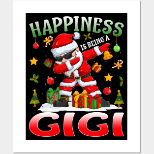 Happiness Is Being A Gigi Santa Christmas Posters and Art